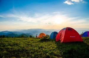 Camping gear and equipment including travel pillow