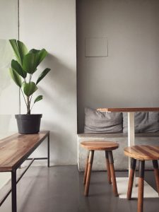 Stylish throw pillow arrangement on a bed